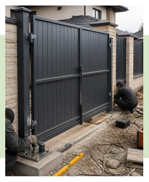 Монтаж откатных ворот в Ирбите по цене от 27483 р. | ЗаборЭксеперт-Рбт